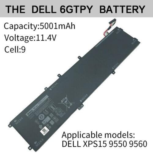 Pin dùng cho laptop Dell Precision 5510 5520 M5510 M5520 M5530 XPS 15 9560 9570 97Wh 6GTPY 5XJ28 05041C 5D91C