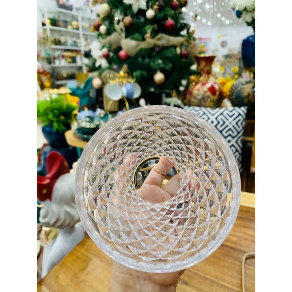 Ly thủy tinh chịu nhiệt uống nước vân kim cương