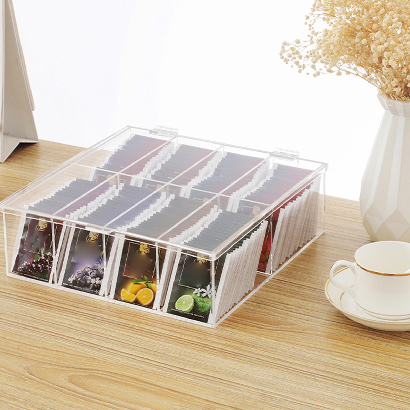 Organizer 8 Compartments Storage Bin Box Display Case for Pantry