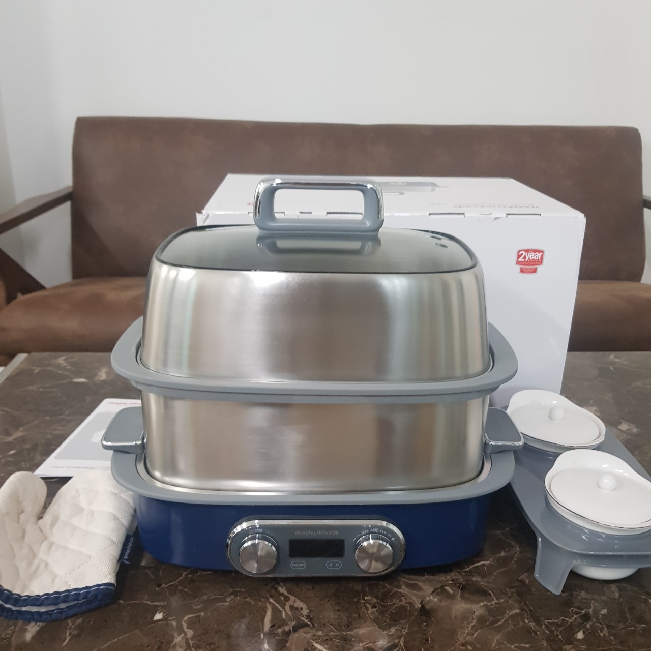 Nồi hấp đa năng Morphy Richards MR1168 2000W - Hàng Nhập Khẩu