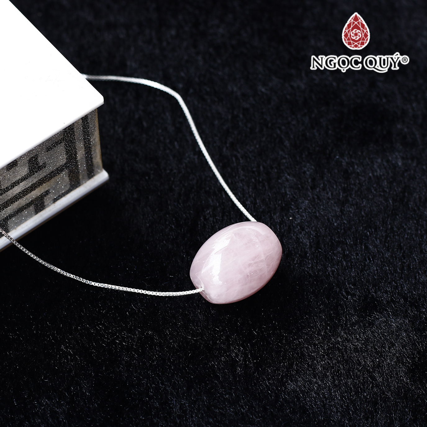 Mặt dây chuyền lu thống đá thạch anh hồng tặng dây bạc mệnh hỏa, thổ - Ngọc Quý Gemstones