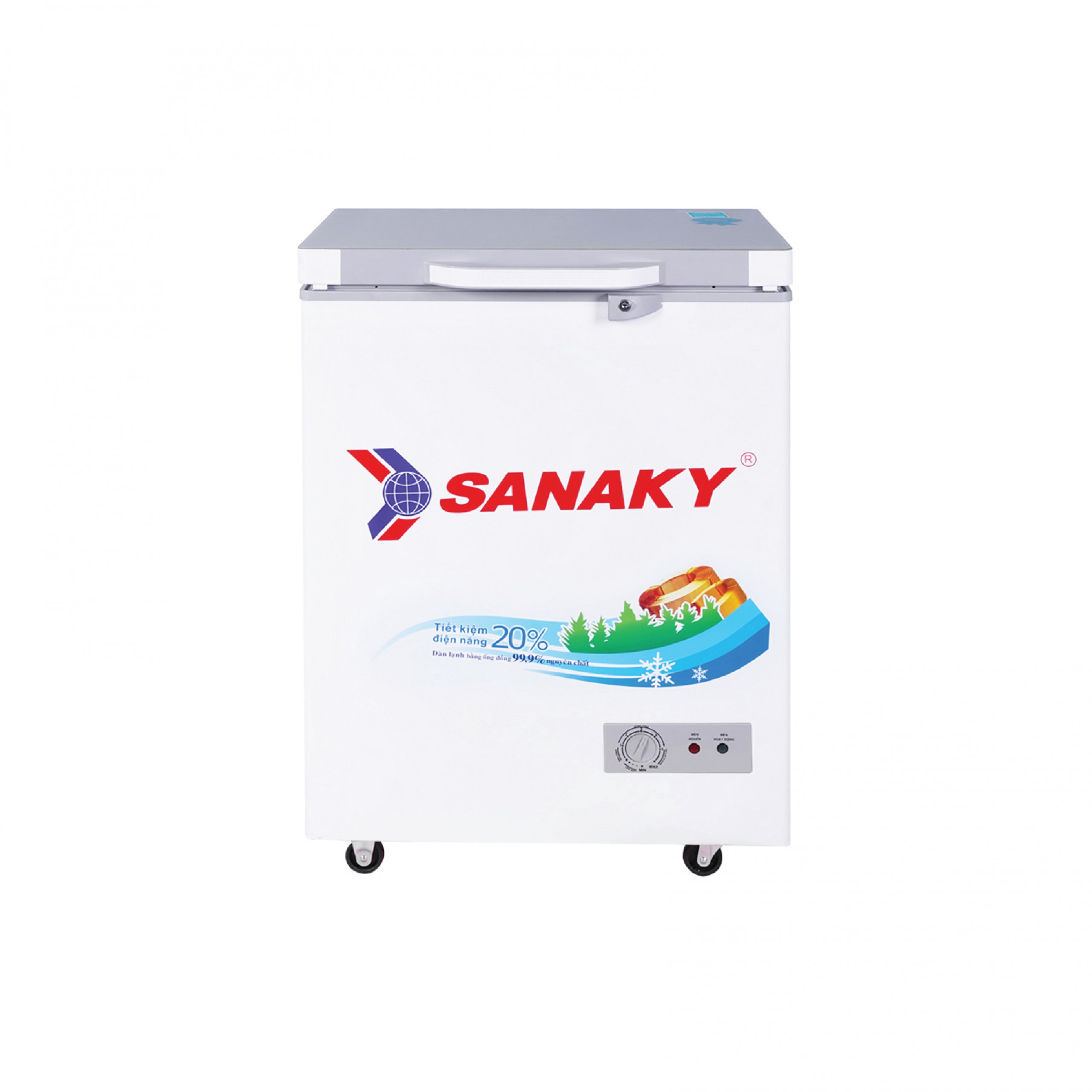 TỦ ĐÔNG MINI SANAKY 100 LÍT VH-1599HYK ĐỒNG - HÀNG CHÍNH HÃNG