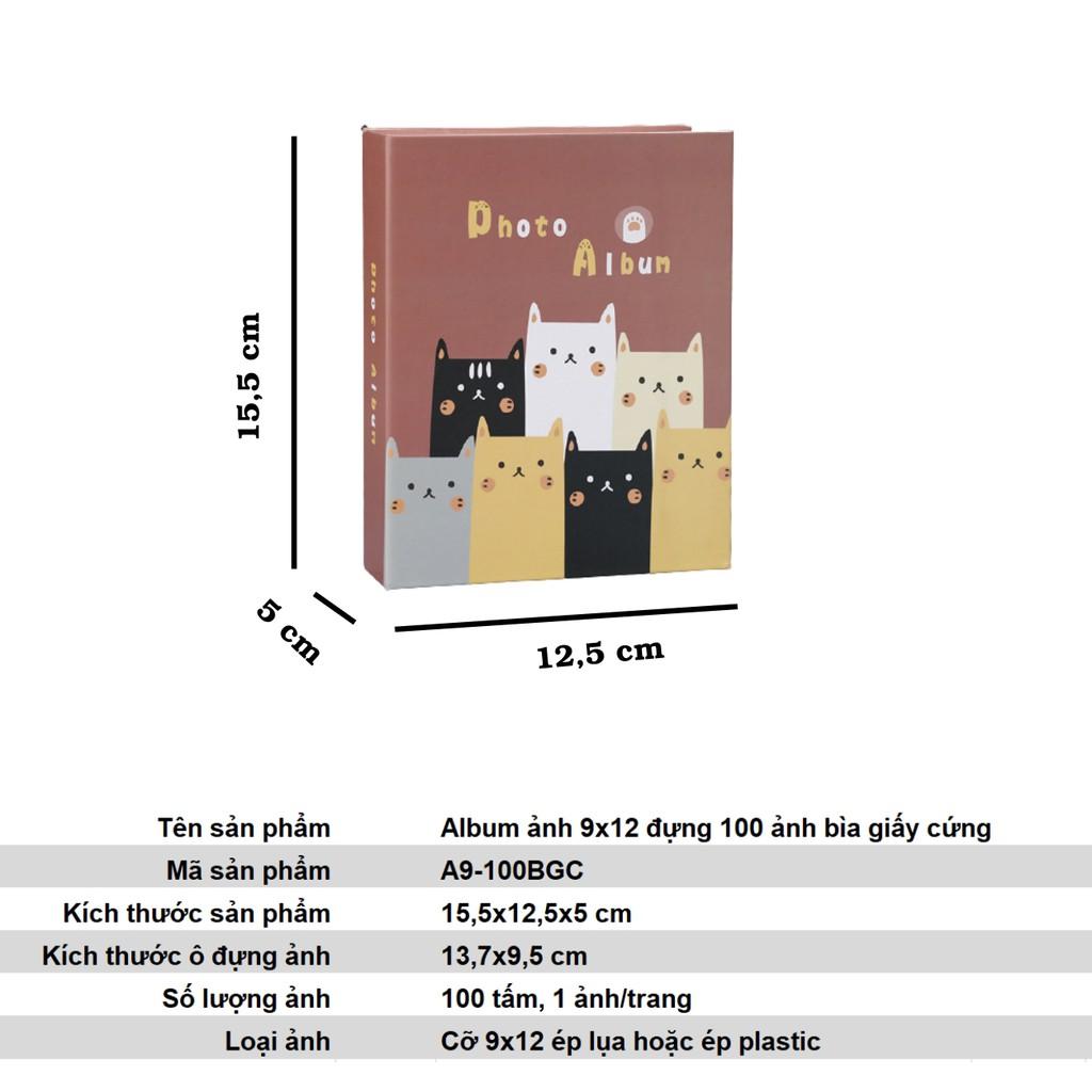 Album ảnh 9x12 đựng 100 ảnh bìa giấy cứng đẹp siêu cute để ảnh cho con, ảnh gia đình, làm quà tặng