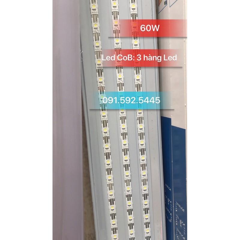 Đèn Tuýt Led Bán Nguyệt 1.2m Đầu Vuông 60W(Đủ Công Suất) Siêu Sáng. Chuẩn 3 Hàng Led