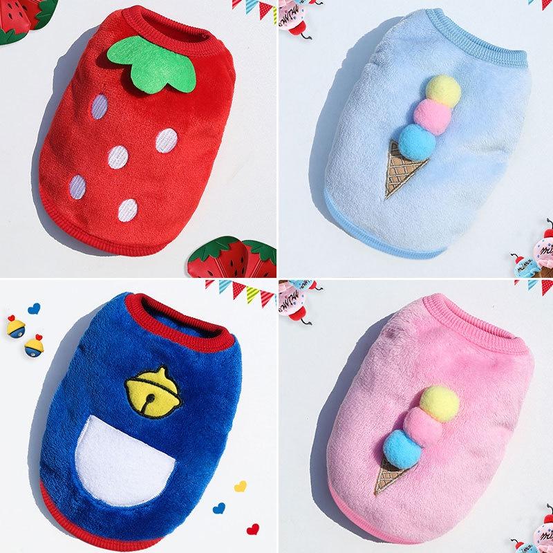 Áo nỉ 3 lỗ dành cho chó mèo, họa tiết Cute