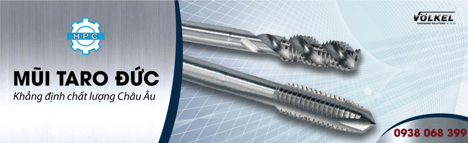 Mũi taro thẳng Volkel M 3 x 0.5