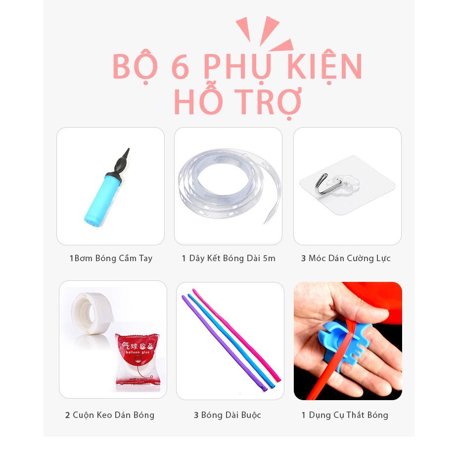 Mix Dải Bóng Trang Trí Sinh Nhật, Thôi Nôi, Tiệc Cưới, Sự Kiện, Khai Trương tone màu sáng