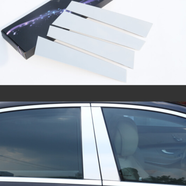 Bộ 6 thanh  và Bộ 4 thanh nẹp  cột B cánh cửa xe ô tô Maybach, Mercedes dòng S-Class đời từ 2014-2020