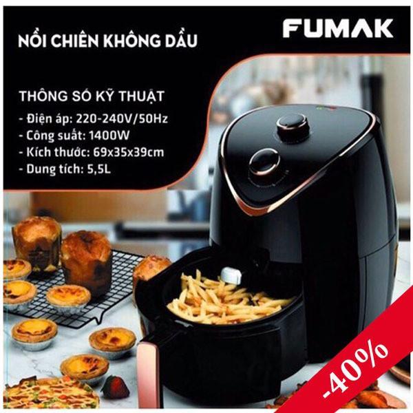 Nồi chiên không dầu Fumak FM-2055 Nhật Bản, Dung Tích 5.5L - Hàng Chính Hãng