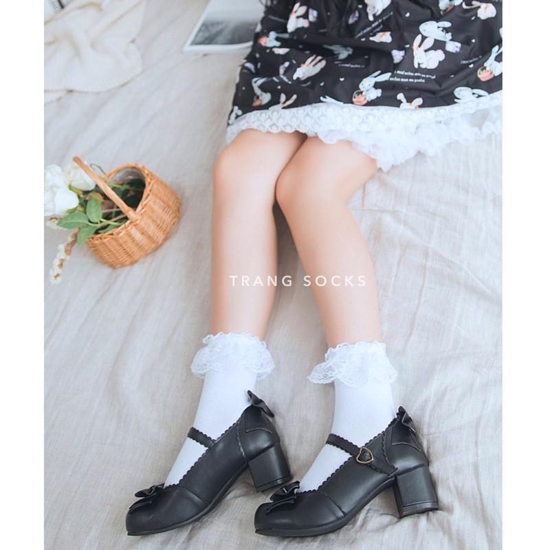 Tất Lolita viền ren