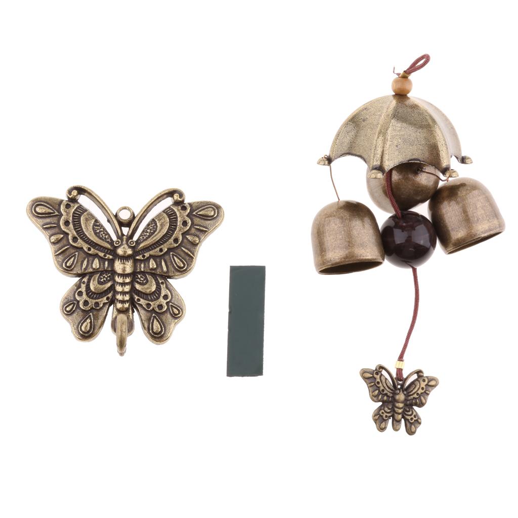 Metal Bells Wind Chime Outdoor Garden Hanging Charm Decor Ornament Butterfly
