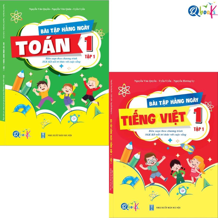 Sách - Combo Bài Tập Hằng Ngày - Toán và Tiếng Việt Lớp 1 - Kết Nối Tri Thức Với Cuộc Sống - Tập 1