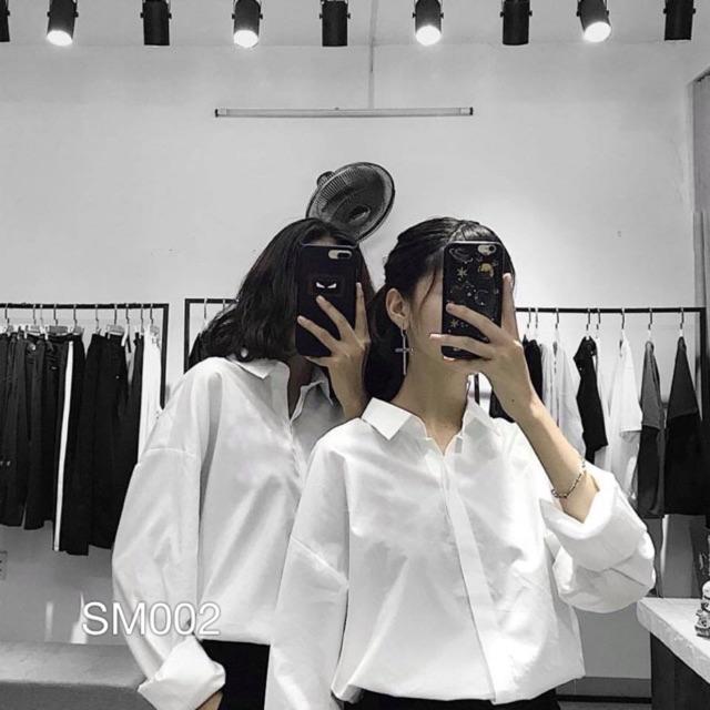 SM002 - ÁO SƠ MI Nam Nữ Basic VN CLO