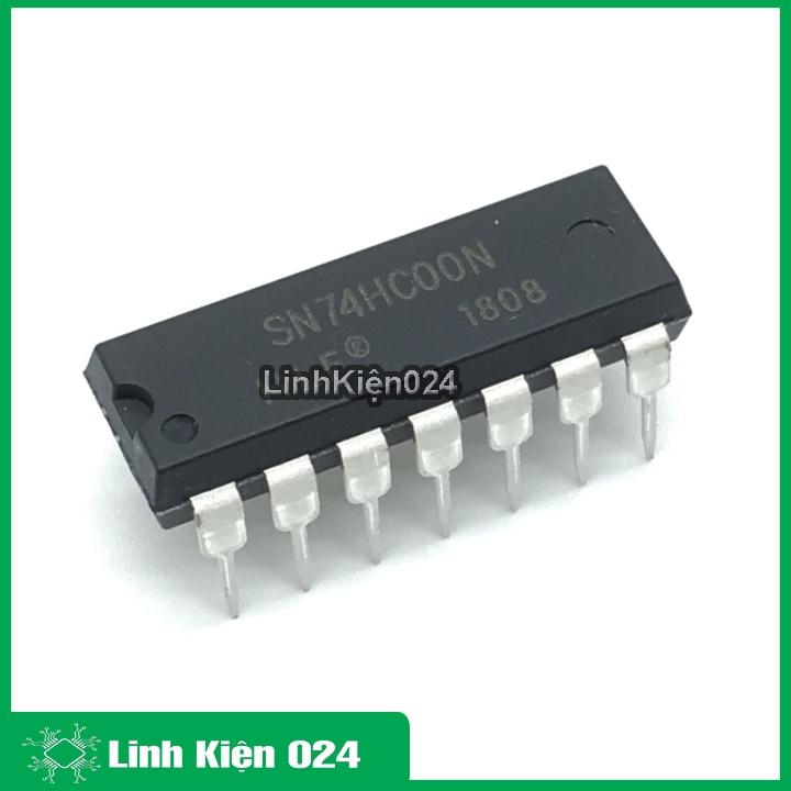 Ic chức năng 74HC00 chân cắm DIP14