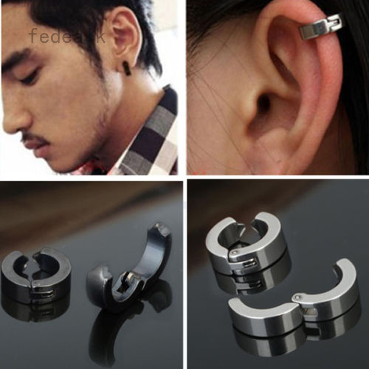1 Cặp Bông Tai Nam Châm Thép Titan Không Cần Xỏ Lỗ Cho Nam Nữ