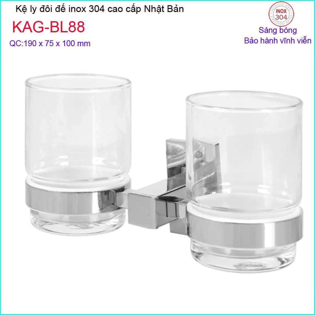 Kệ ly đơn, kệ ly đôi, Kệ bàn chải đánh răng inox kace, kệ để ly bàn chải inox 304 Nhật Bản