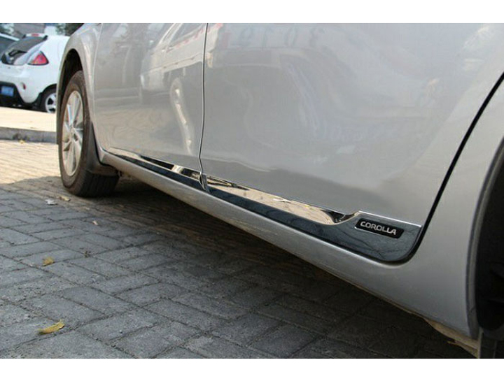Bộ ốp sườn, nẹp sườn dành cho xe Toyota Corolla Altis 2014-2019 nhựa ABS mạ Crom cao cấp