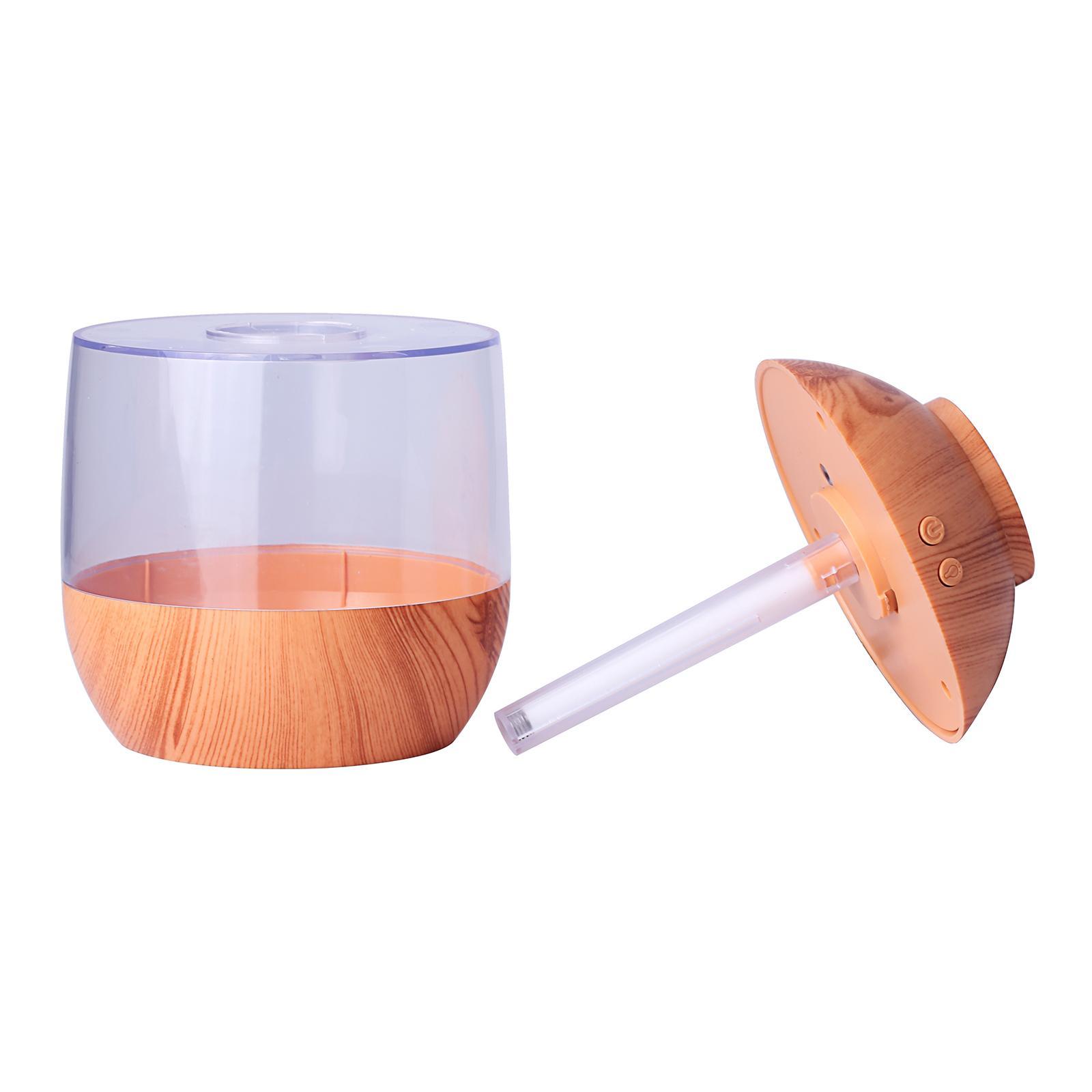 Wood Grain Cool Mist Humidifier Night Lamp Essential Oil Aroma Diffuser for Office Bedroom