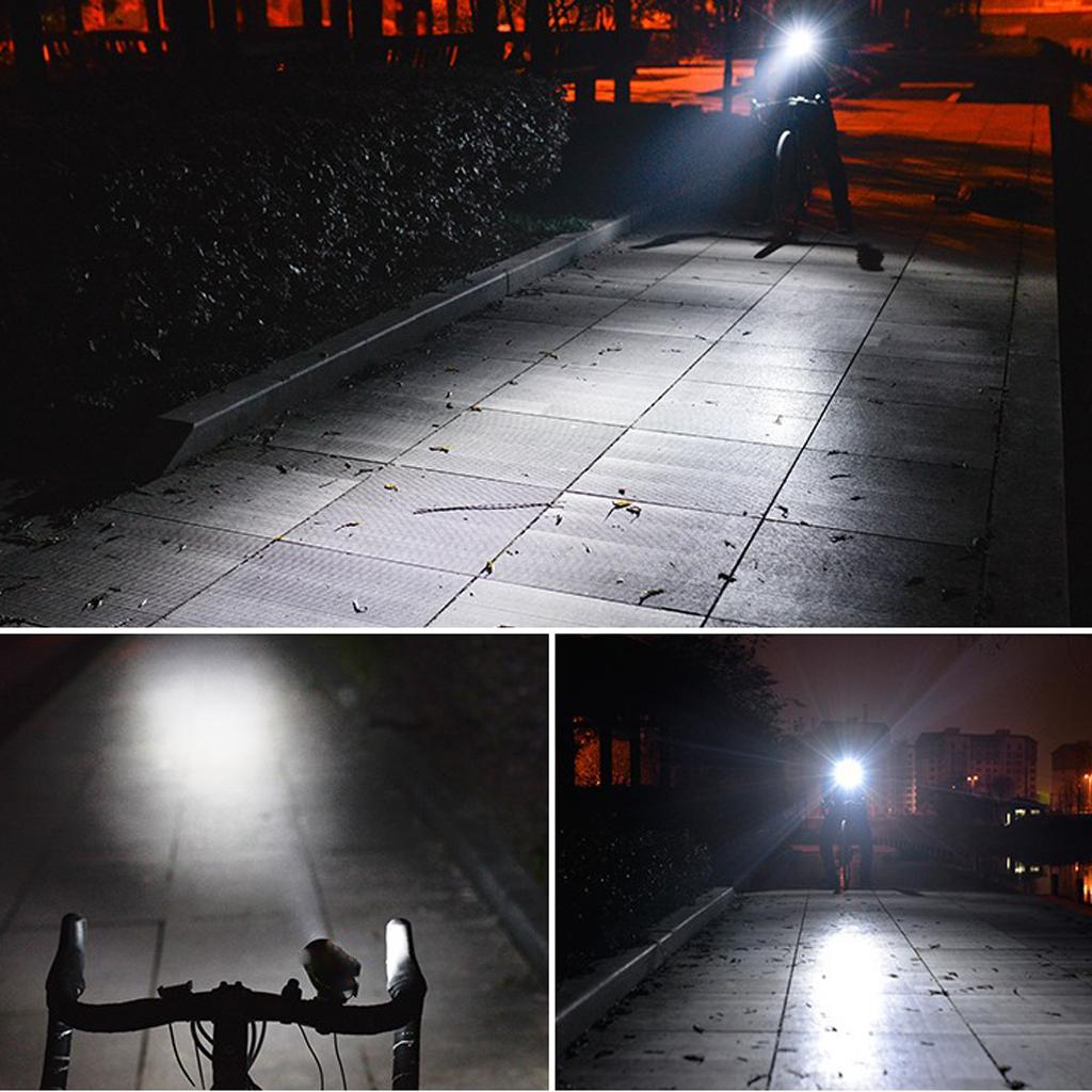 2in1Super Bright USB Led Bicycle Front Light with Built-in Horn 250 Lumens Waterproof 3 Light Modes Rechargeable Bike Bell Headlight Front Light Set