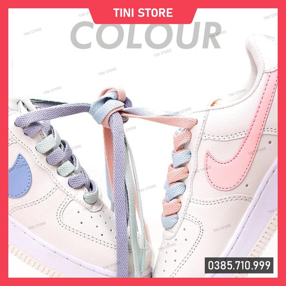 Dây giày dẹt màu Pastel Nike, Adidas chính hãng 6 màu