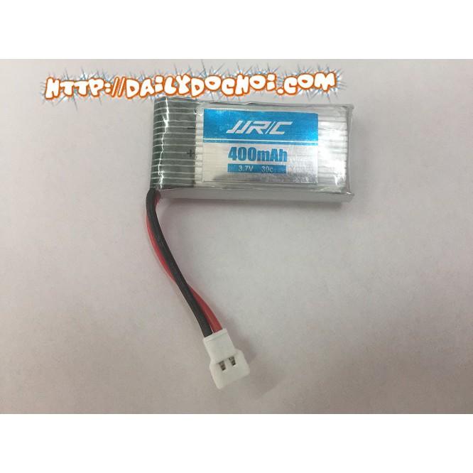 Pin sạc 3.7v dung lượng 400mAh chân cắm trắng dẹt p2.54 cho jx01