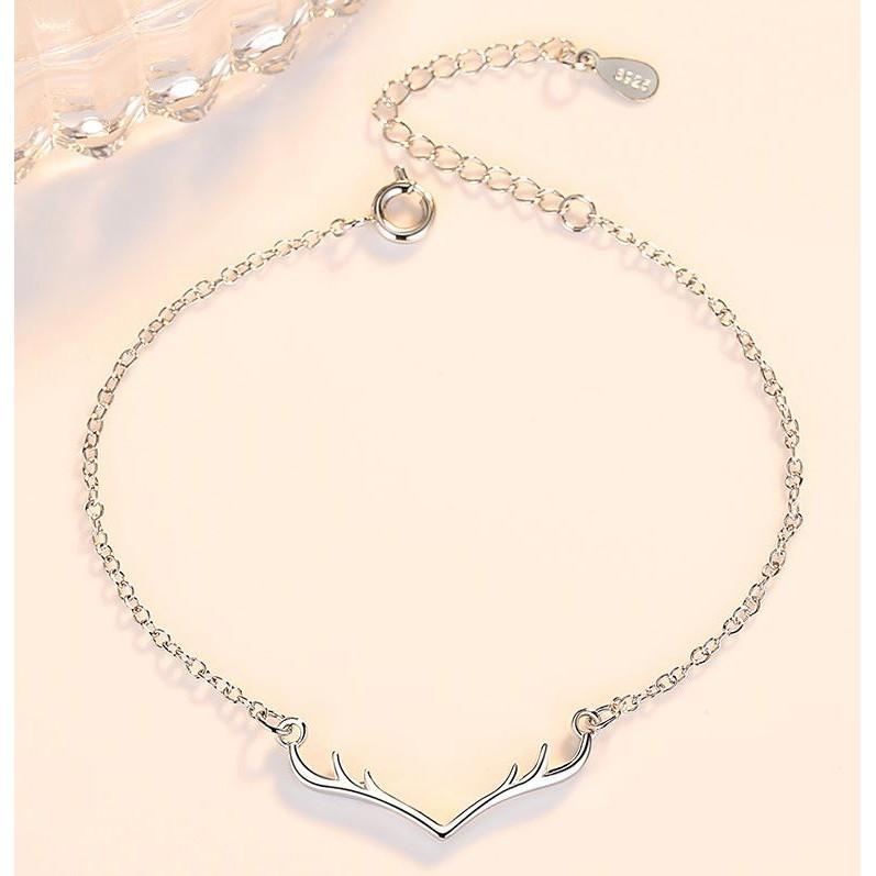 Lắc tay nữ - Gạc Hươu ️ ƯU ĐÃI TOÀN SHOP ️ Bạc 925 sáng bền, thiết kế tinh tế phù hợp mọi phong cách, sự kiện