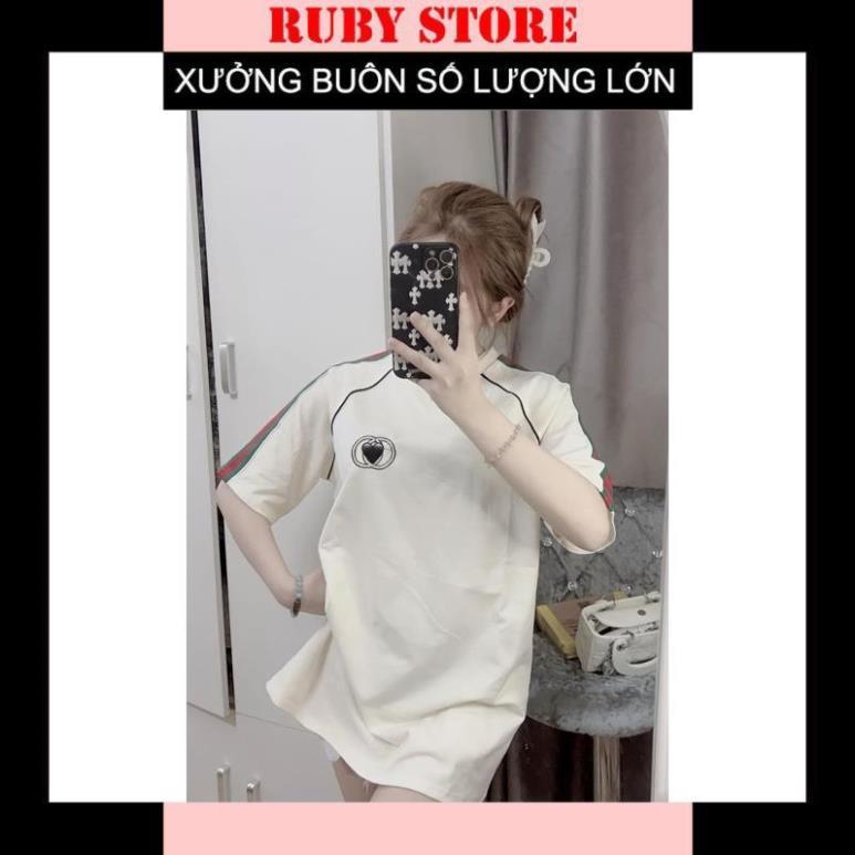 Áo Phông Unisex Tay Lỡ Logo CG Ngực Viền Tay Form Rộng Chất Cotton Khô Thoáng Mát