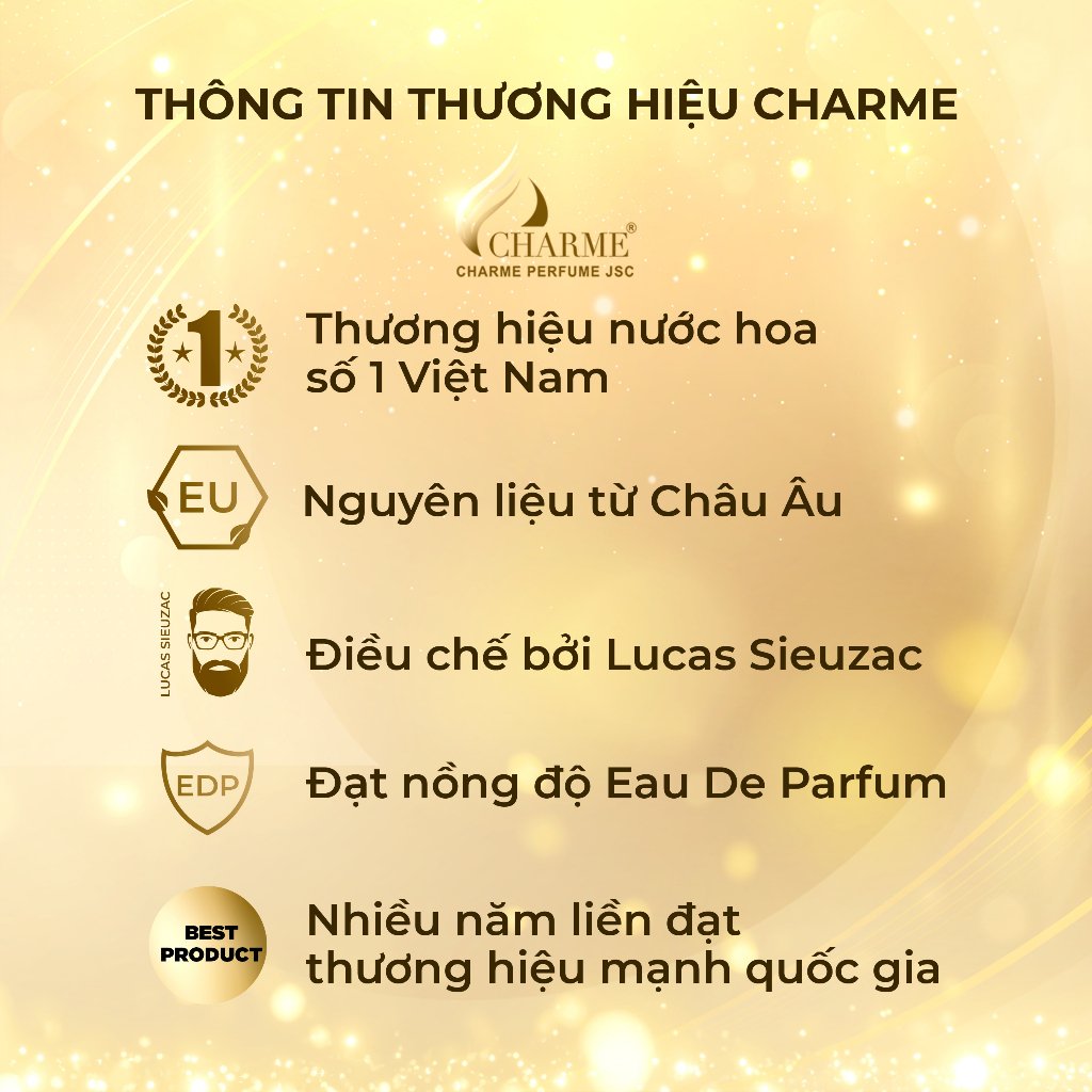 Nước Hoa Nữ CHARME AC 15ml Lưu Hương Lâu Phong Cách Tinh tế, Quý Phái, Gợi Cảm Chính Hãng