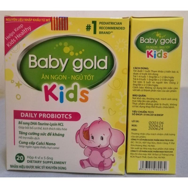 Baby Gold Kids tiêu hoá khoẻ trẻ ăn ngon - giúp bé ăn ngon ngủ tốt - bé thông minh