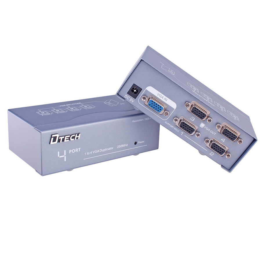 Bộ chia VGA 1 to 2 DTECH - Hàng Chính Hãng