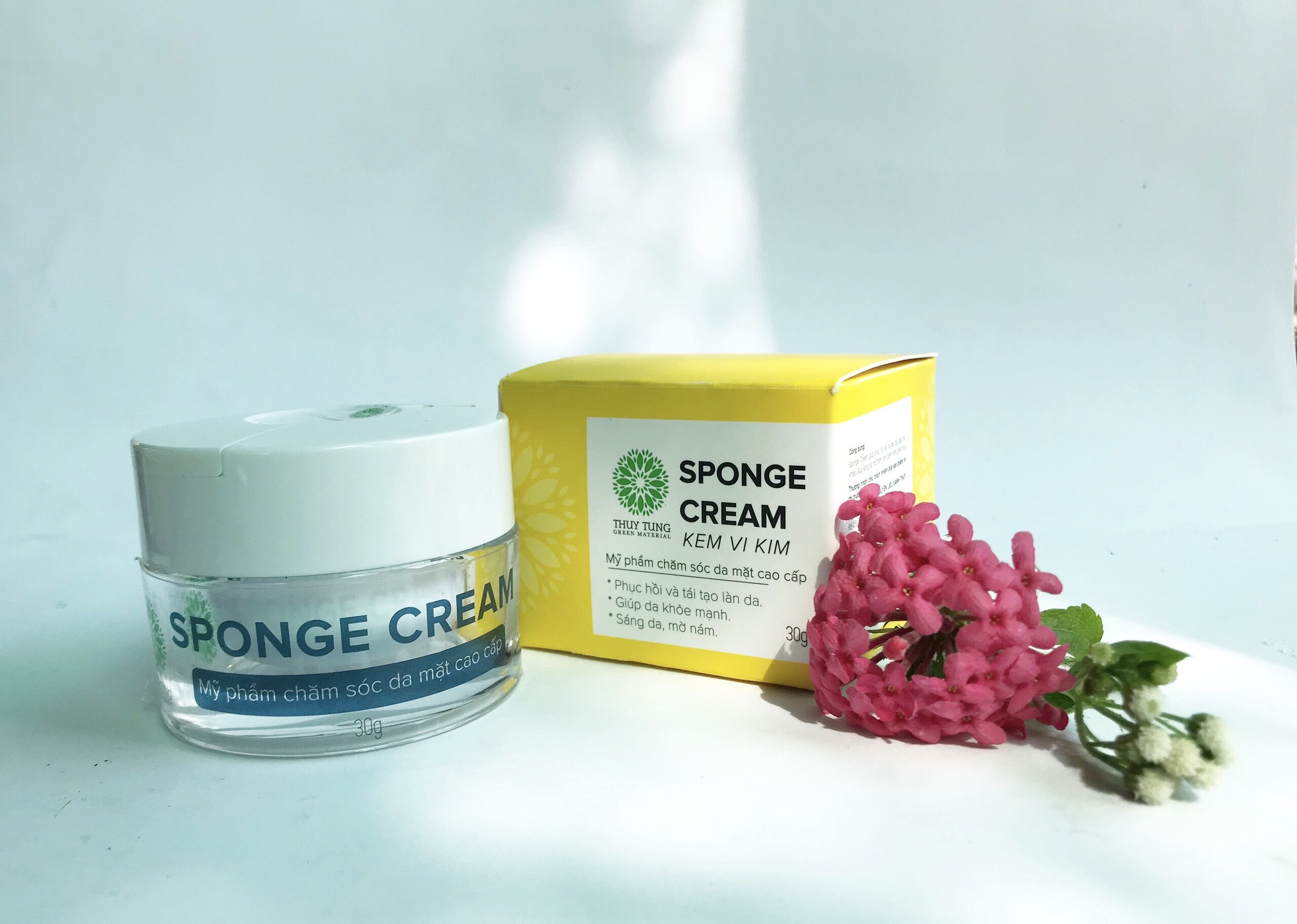 VI KIM SPONGE CREAM 30G MỸ PHẨM CHĂM SÓC DA MẶT CAO CẤP,  THAY DA SINH HỌC KHÔNG XÂM LẤN