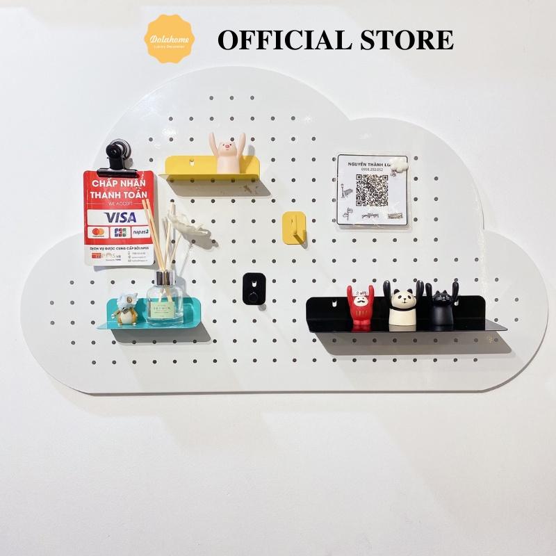 Bảng Pegboard Dola Home hình đám mây trang trí nhà cửa và để đồ đạc ngăn nắp, mẫu mã độc quyền