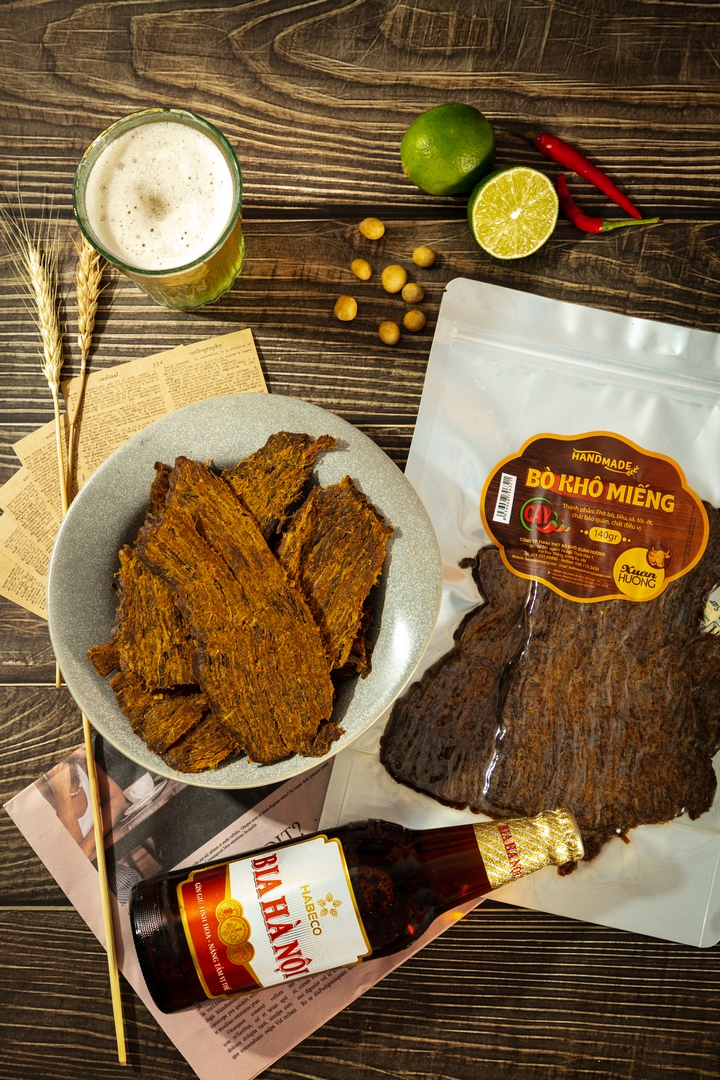 Bò Khô Miếng XUÂN HƯƠNG vị cay thơm ngon 220g