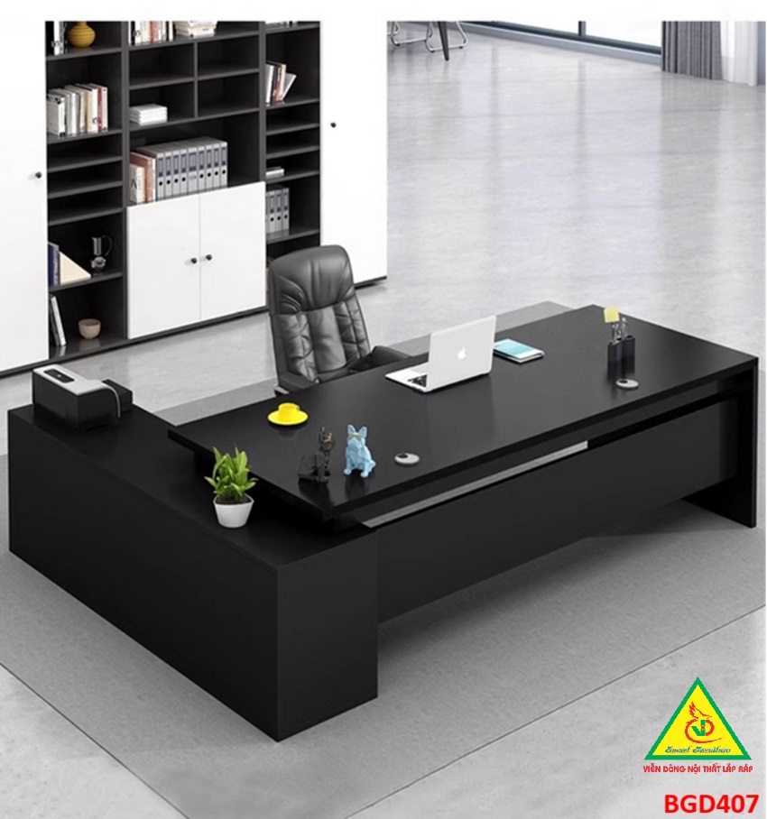 Bàn giám đốc gỗ MDF đơn giản , phong cách hiện đại BGD407- NỘI THẤT LẮP RÁP VIENDONGADV