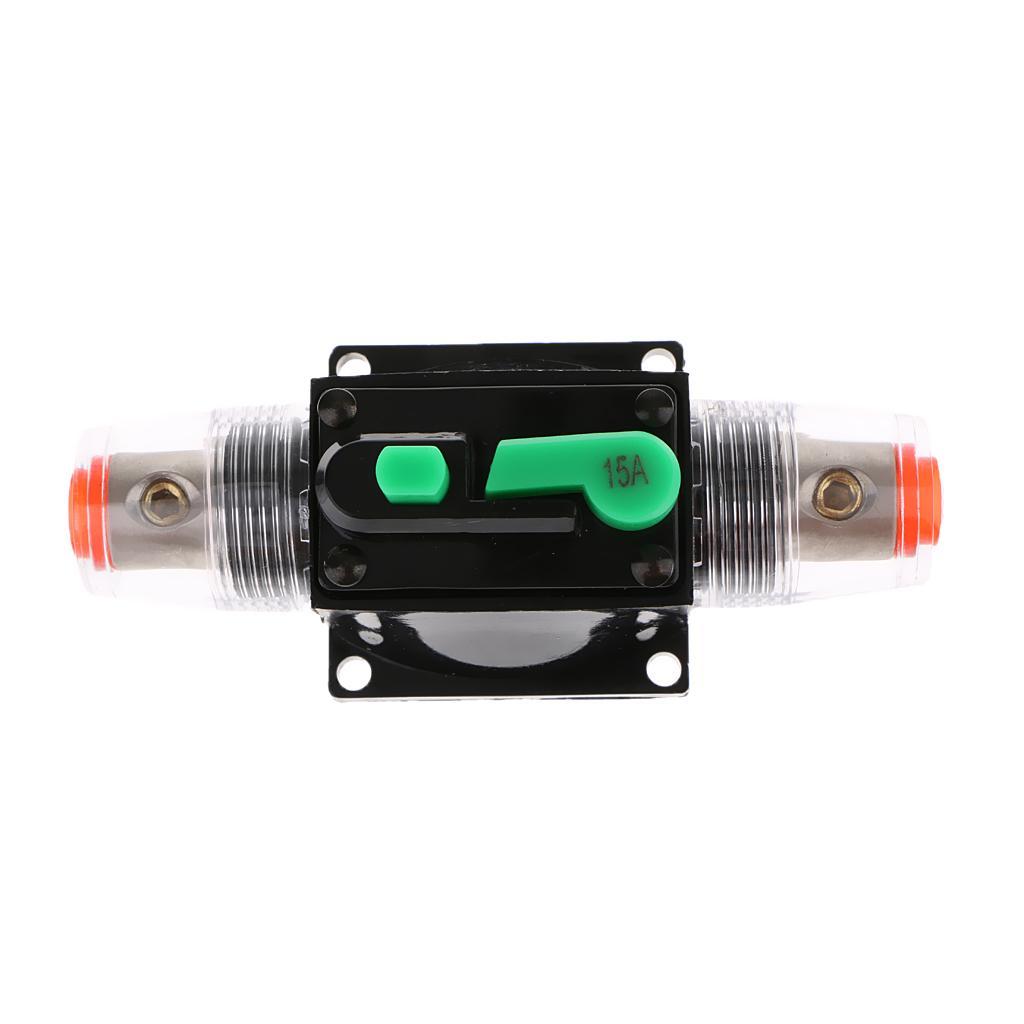 2Pcs 15Amp  Circuit Breaker Stereo Audio Car RV Fuse Holder 12-32V
