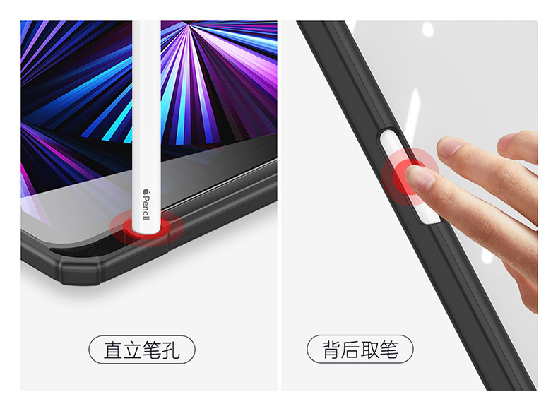 Bao da Chính Hãng DUX DUCIS TOBY cho IPad Pro 11 inch 2020 cao cấp có mặt lưng trong không ố màu, chống sốc ,có khay đựng bút - Hàng chính hãng