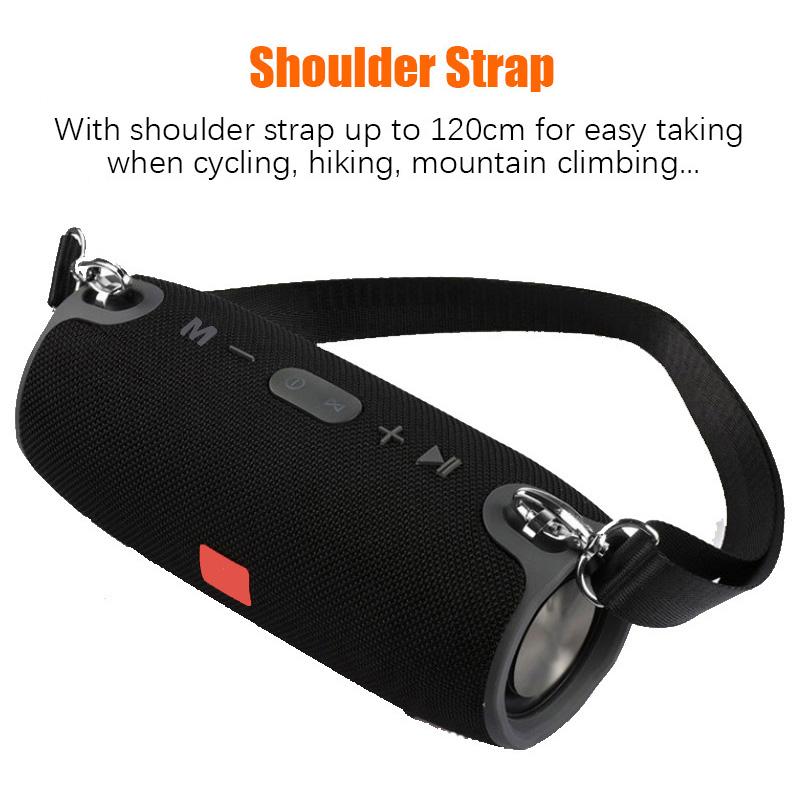 Loa Di Động Caixinha De Som Bluetooth 3600MAh 40W Chống Nước TWS PC MP3 MP4 Cột Bass Điện Thoại Loa Siêu Trầm Boombox USB AUX TF Color: Gray