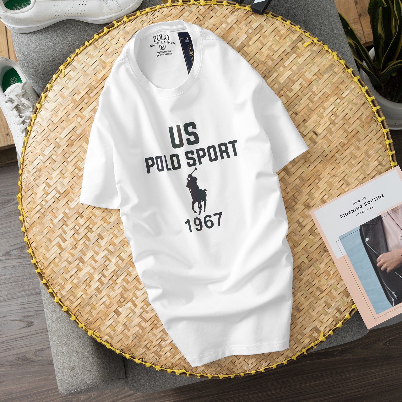 Áo thun polo con ngựa nam cổ tròn ngắn tay cotton cao cấp relaxstore