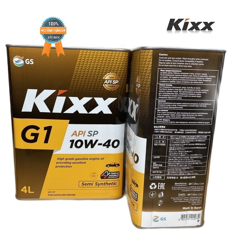 Dầu Nhớt Cho Động Cơ Xăng KIXX G1 SP 10W-40 4 Lít tiết kiệm nhiên liệu cho xe bạn