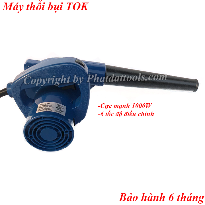 Máy thổi bụi TOK - Xanh - Công suất 1000W - Bảo hành 6 tháng
