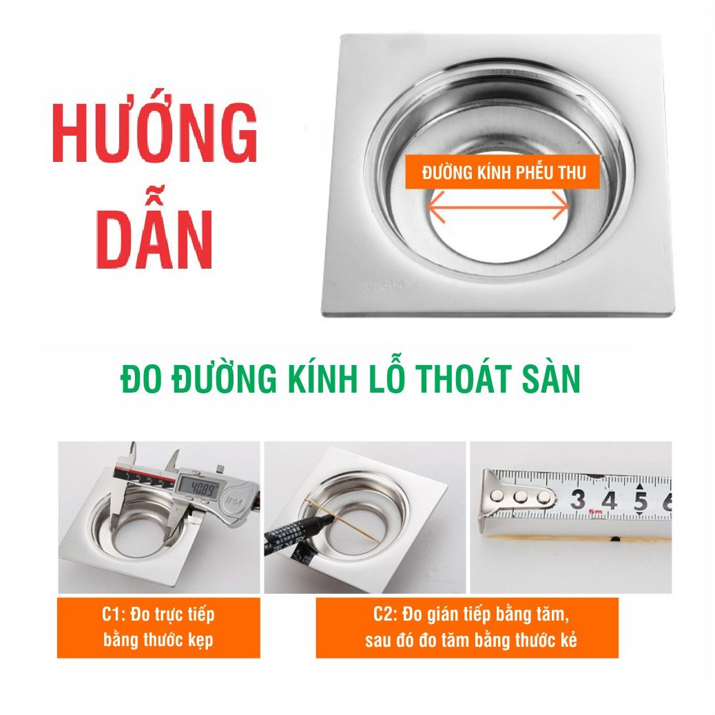 Nắp Chống Mùi Hôi Cống ECODEALS kích thước lớn - Ngăn mùi và Côn trùng lỗ thoát sàn, bồn rửa, không kẹt rác, chống trào ngược