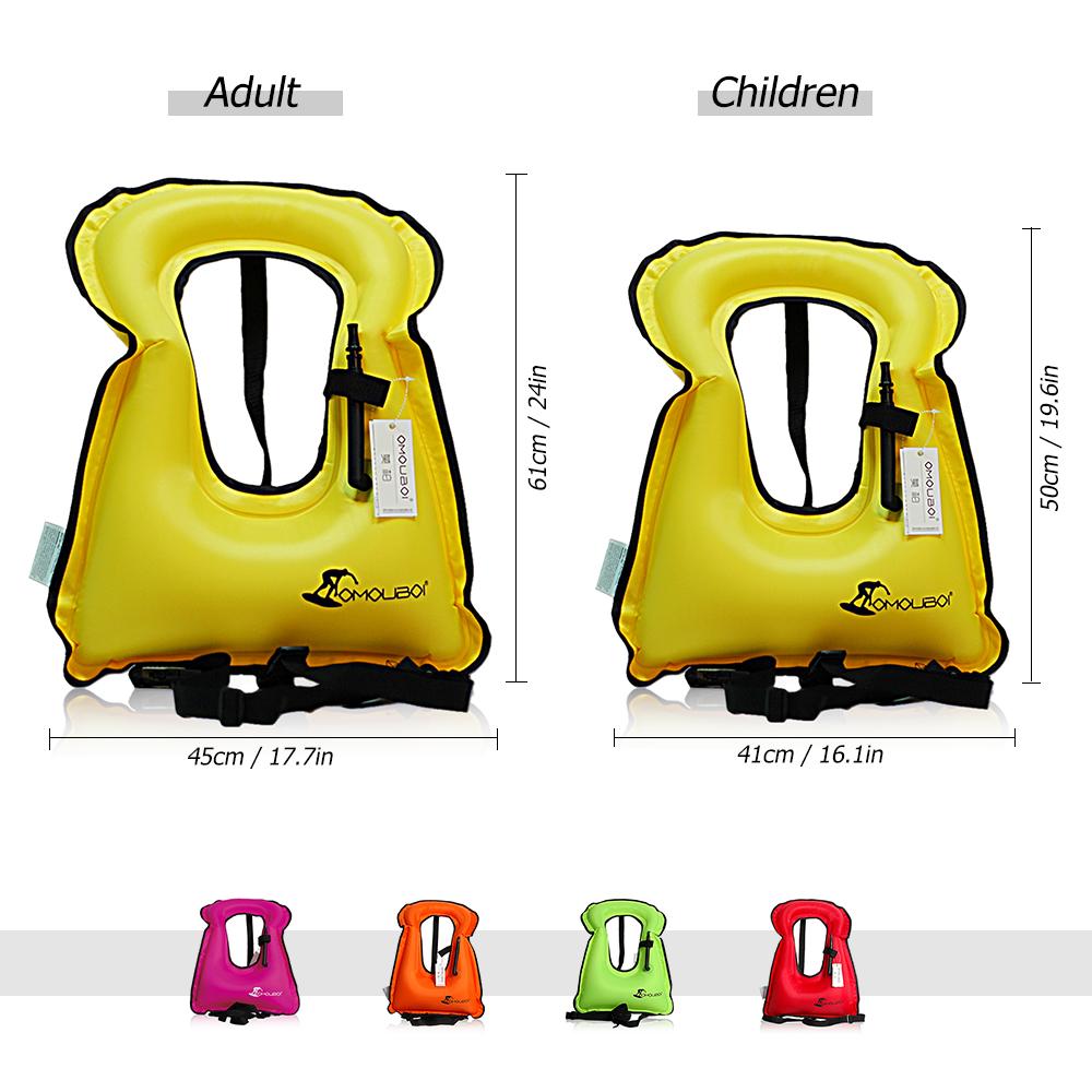 Áo phao, phao bơi dạng vest có ống lặn bằng chất liệu Polyester cao cấp