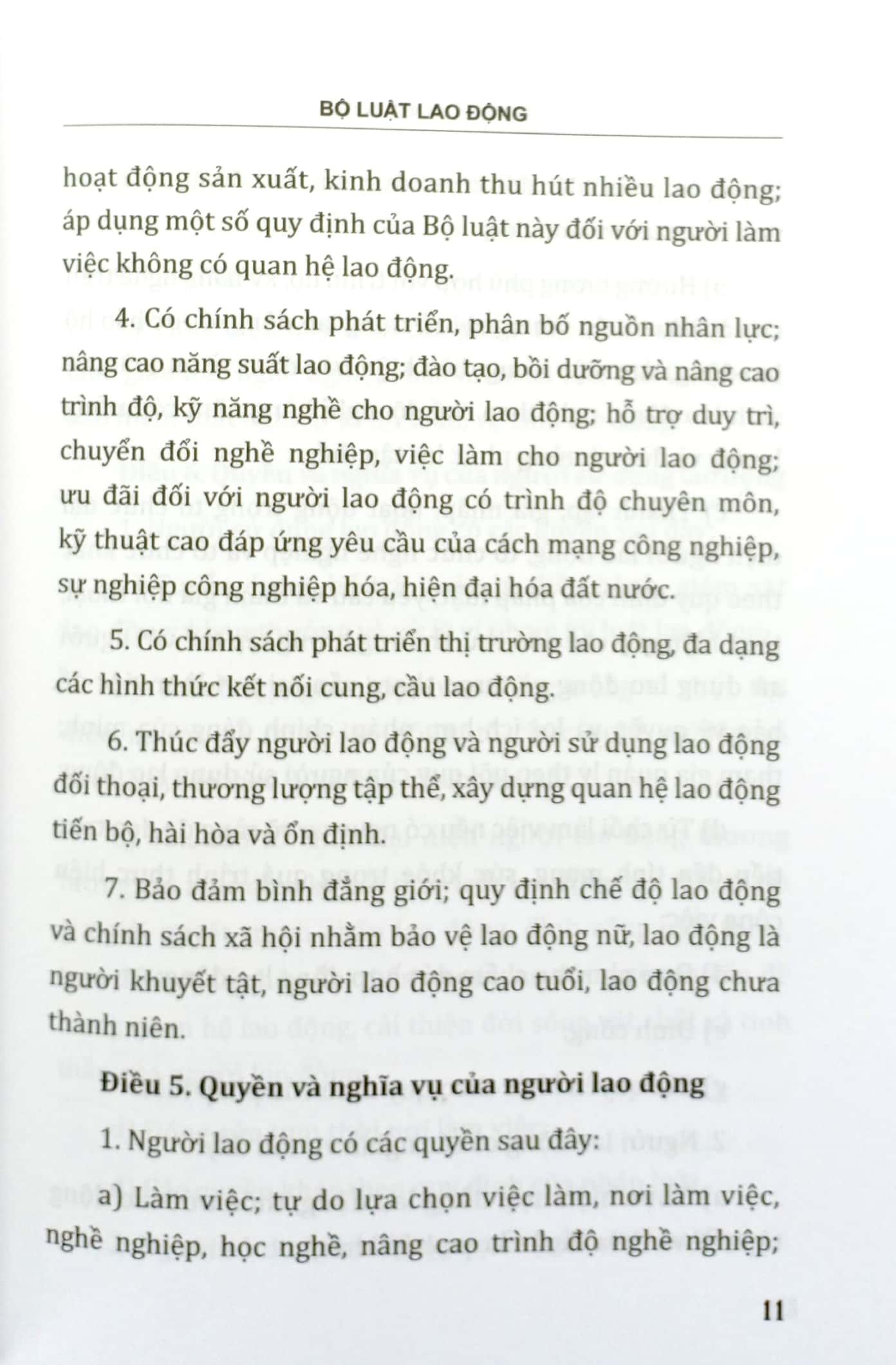 Sách Bộ Luật Lao Động Của Nước Cộng Hòa Xã Hội Chủ Nghĩa Việt Nam (Áp Dụng Từ Ngày 01-01-2021)