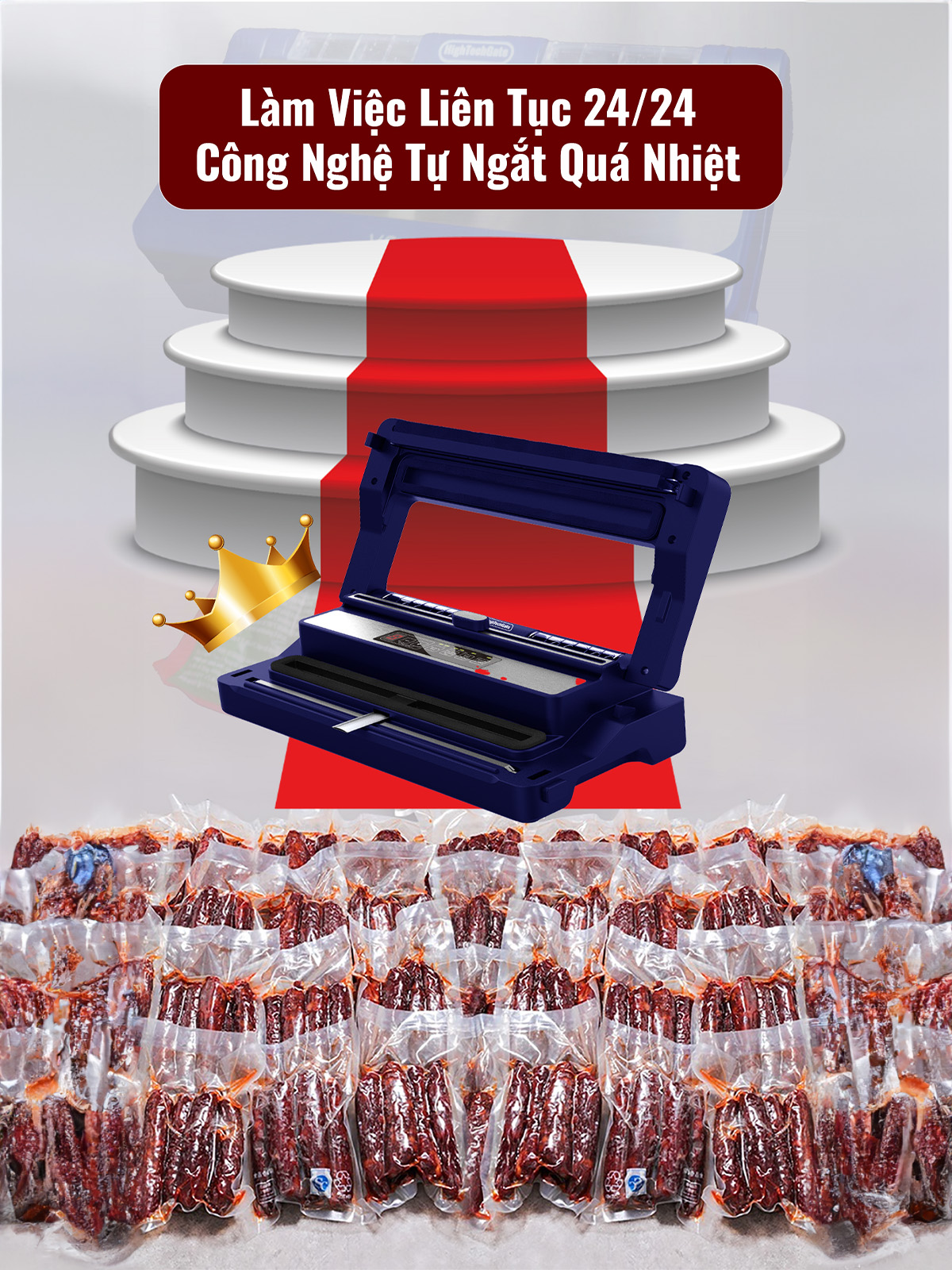 Máy hút chân không VS-86 hút mọi loại túi, tích hợp hàn thông minh, hút khô và hút ướt dễ dàng với 2 bình nước thải, sử dụng 2 motor hút mạnh mẽ, hút và thổi phồng tiện lợi, hàng chính hãng