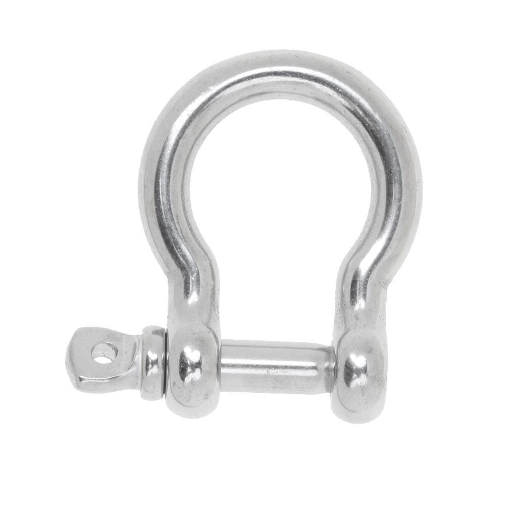 4Pcs 6mm 8mm Boat Marine D Ring Anchor Bow Shackles - 304 Stainless Steel