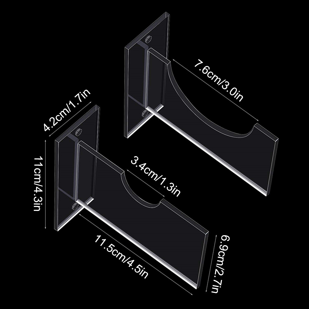 Giá đỡ gậy bóng chày treo tường bằng chất liệu PMMA trong suốt