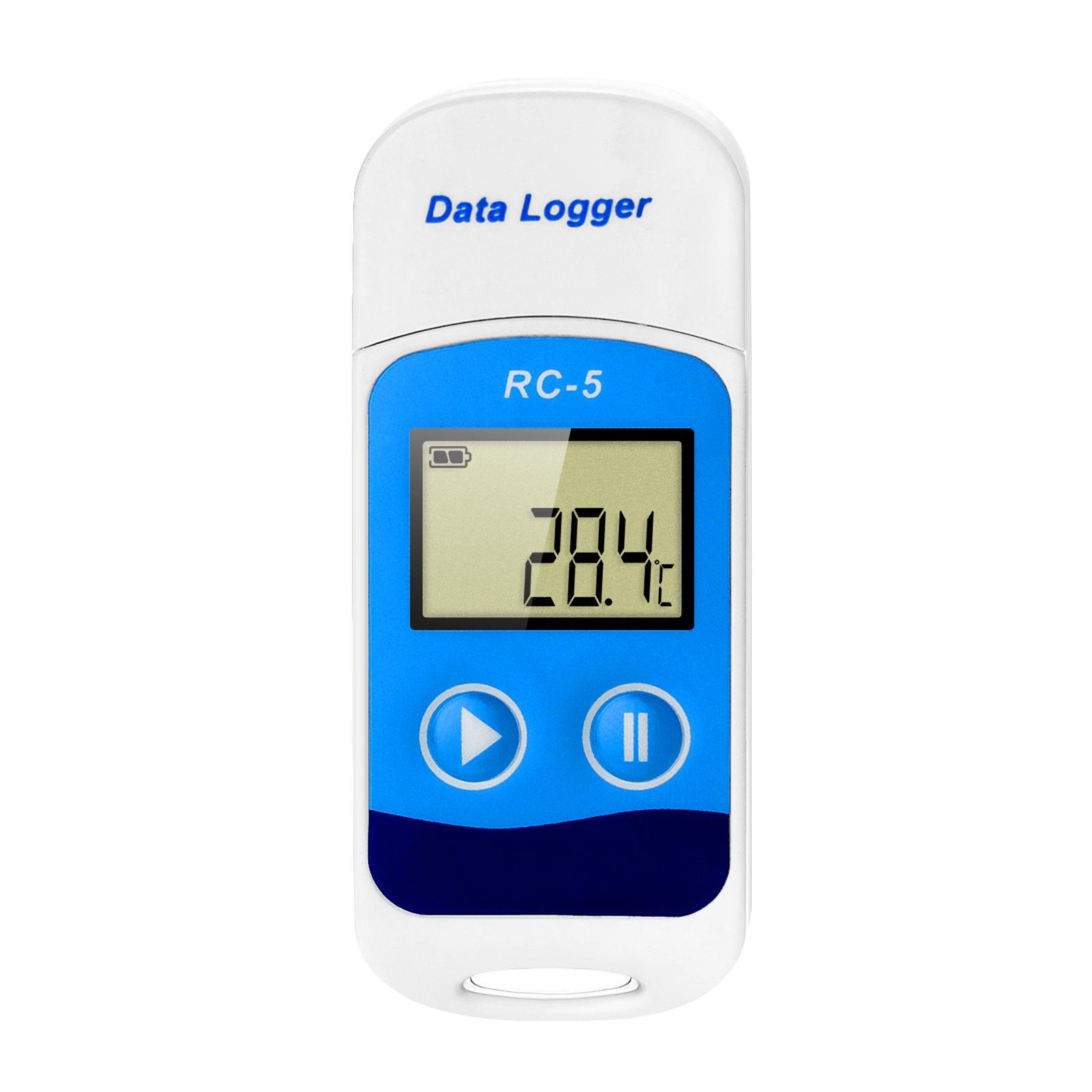 Temperature Data Logger High Accuracy USB Data Recorder 32000 Points LCD Display IP67 Waterproof Industrial Data Loggers