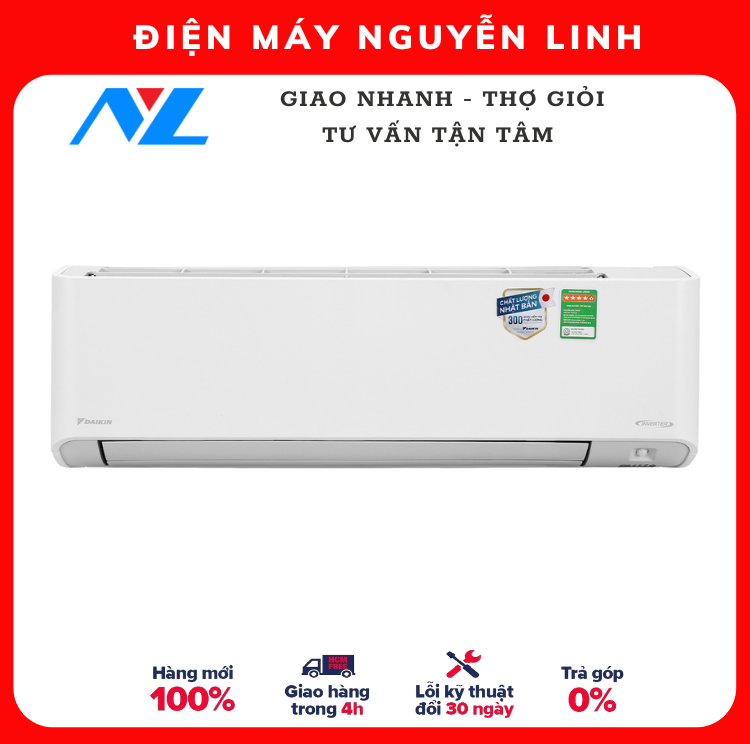 HÀNG CHÍNH HÃNG - Máy lạnh Daikin Inverter 2 HP FTKZ50VVMV - GIAO HCM