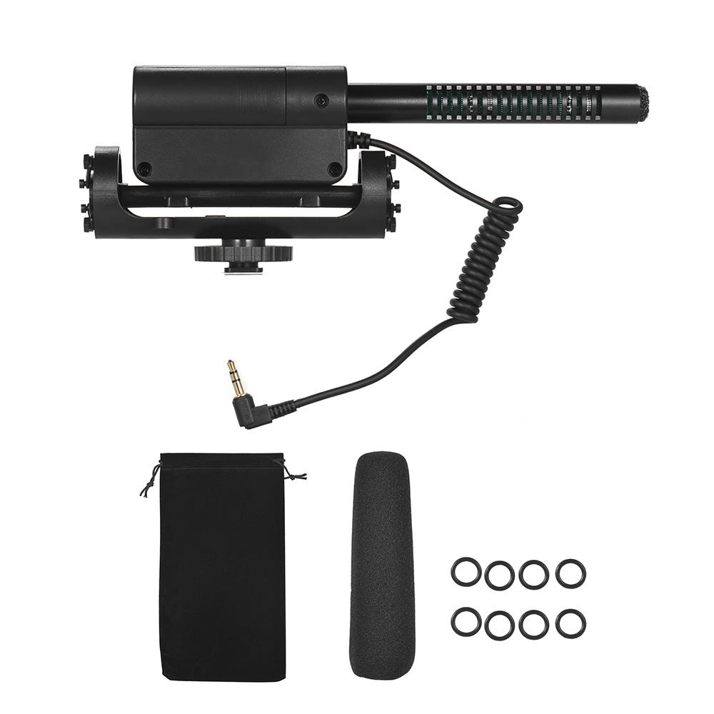 Máy Ghi âm Condenser Microphone Chụp ảnh Phỏng vấn Cardioid Hướng Video Microphone cho Canon Nikon Sony DSLR