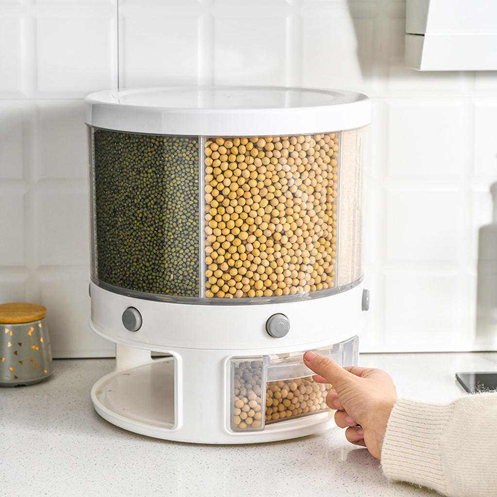 Kitchen Storage Box Rice Grain Dispenser Container Cereal Dry Food Bucket